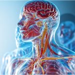 image of a head showing nervous system