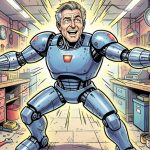 cartoon robot man