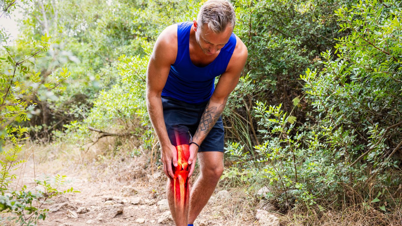 runner with a sore knee