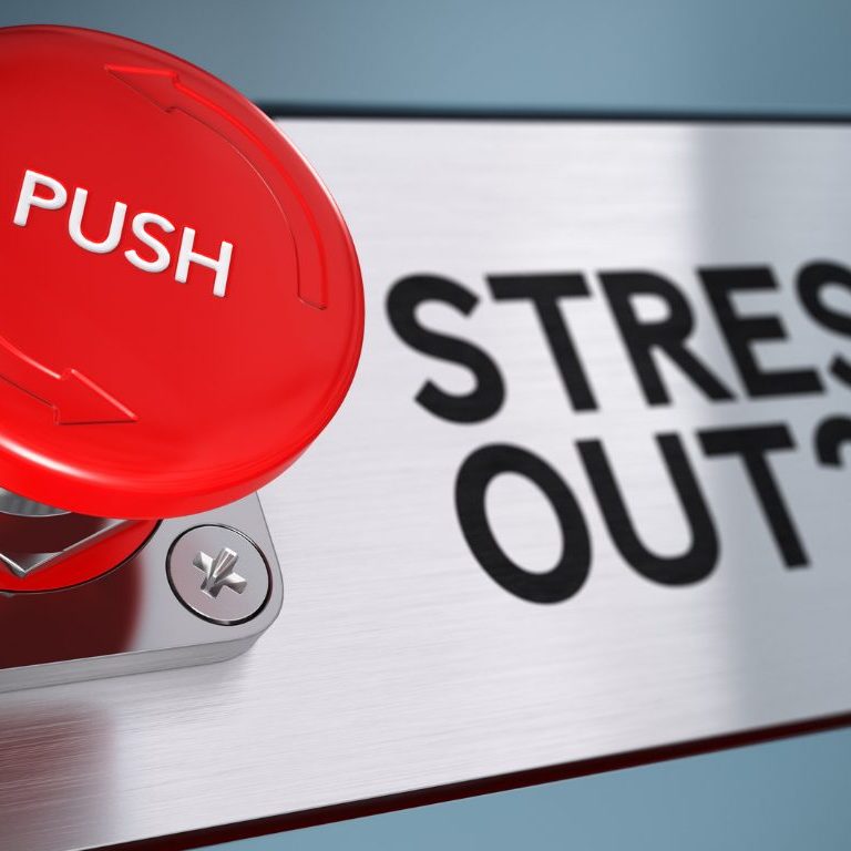 sign saying 'stressed out'